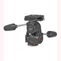 Manfrotto STANDARD 3-WAY WITH QUICK RELEASE PLATE 808RC4  سرسه‌پایه‌ی آلومینیمی حرفه‌ای با حداکثر تحمل وزن 8 کیلوگرم